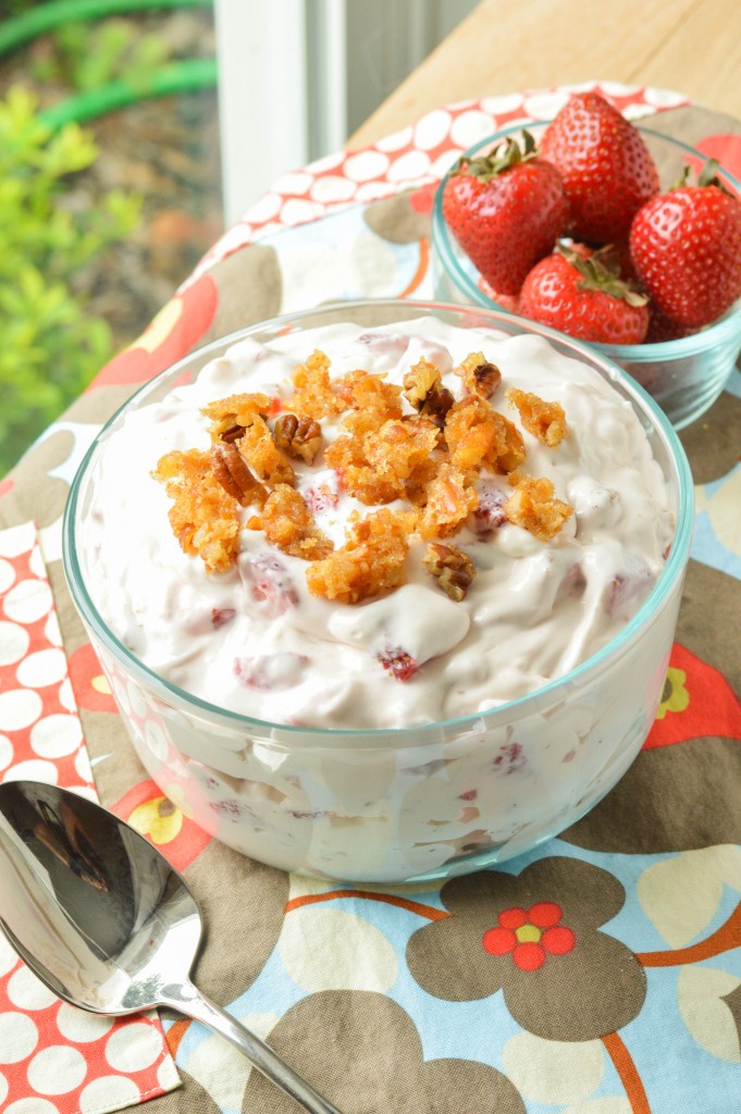 Strawberry Fluff Pretzel Salad