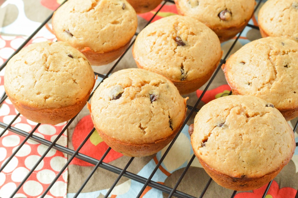 Peanut Butter Chocolate Chip Muffins {Macaroni and Cheesecake} 