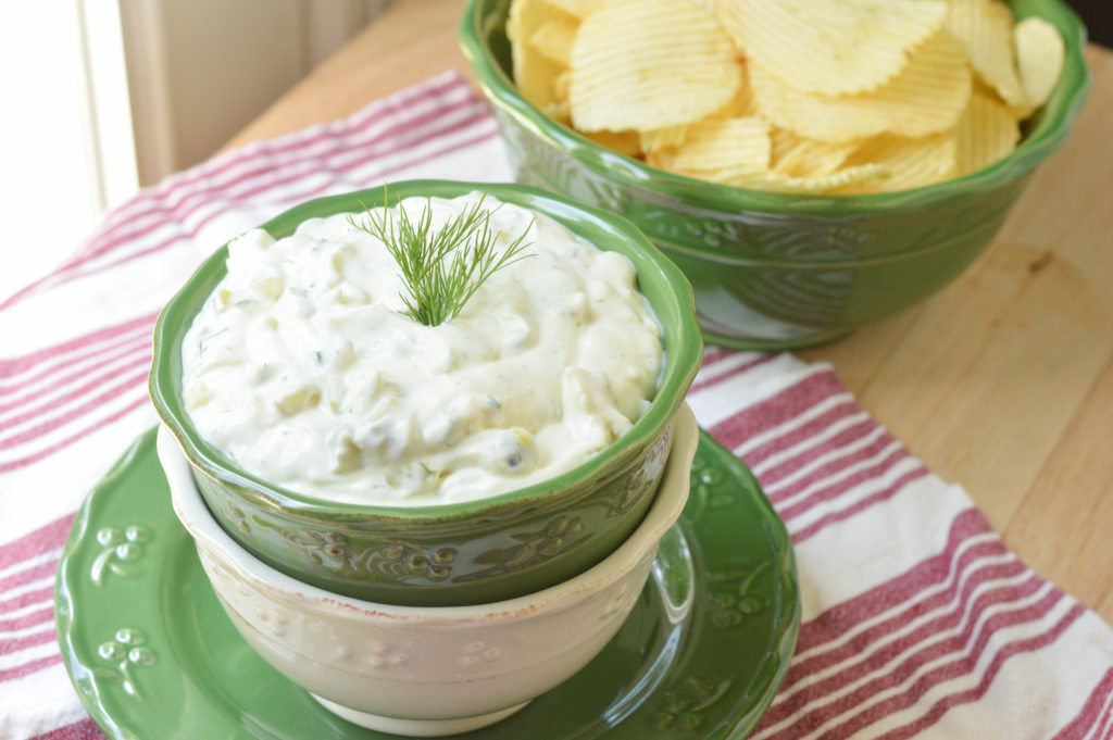 Dill Pickle Dip {Macaroni and Cheesecake} 