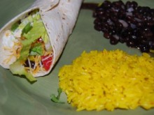 Shredded Chicken Tacos & Black Beans