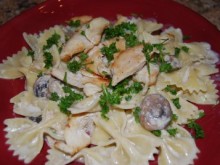 Bowtie Pasta with Creamy Wild Mushroom Sauce