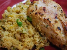 Herbed Yogurt Chicken with Mango Couscous