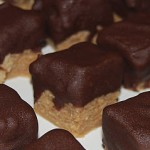 Chocolate Covered Peanut Butter Cheesecake Bites