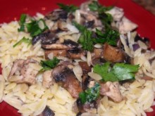 Chicken, Mushroom & Parmesan with Orzo