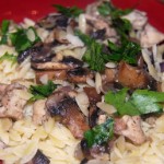 Chicken, Mushroom & Parmesan with Orzo