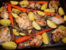 Mustard Rosemary Chicken with Carrots & Potatoes