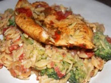 Herb Rubbed Chicken with Creamy Orzo