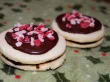 Peppermint Chocolate Sandwich Cookies