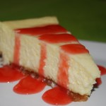 Cheesecake with Fresh Strawberry Sauce