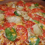 Spinach, Tomato & Artichoke Pizza