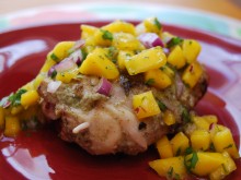Jerk Chicken with Mango Cilantro Relish