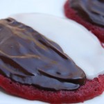 Red Velvet Black & White Cookies