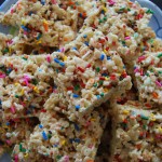 Cake Batter Krispy Treats