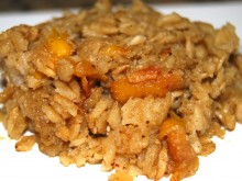 Baked Oatmeal with Fresh Peaches