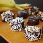 Chocolate PB Frozen Banana Bites