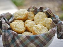 Done Buttered Biscuits & Homemade Bisquick Mix