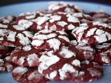 Red Velvet Crinkle Cookies