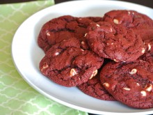 Red Velvet White Chocolate Chip Cookies