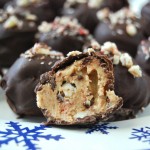 Peppermint Bark Cheesecake Truffles