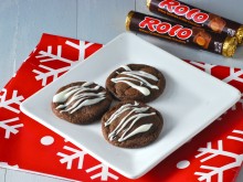 Rolo Stuffed Chocolate Cookies