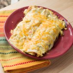 Skinny Sour Cream Chicken Enchiladas