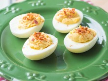 Bacon Cheddar Deviled Eggs