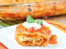 Chicken Enchilada Lasagna Roll-Ups