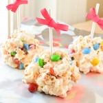 M&M Marshmallow Popcorn Balls