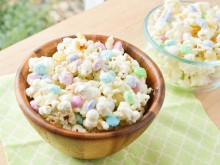 Cake Batter M&M Popcorn