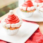 Santa Hat Cupcakes