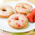 Baked Strawberry Buttermilk Donuts