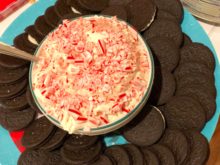 Candy Cane Cheesecake Dip